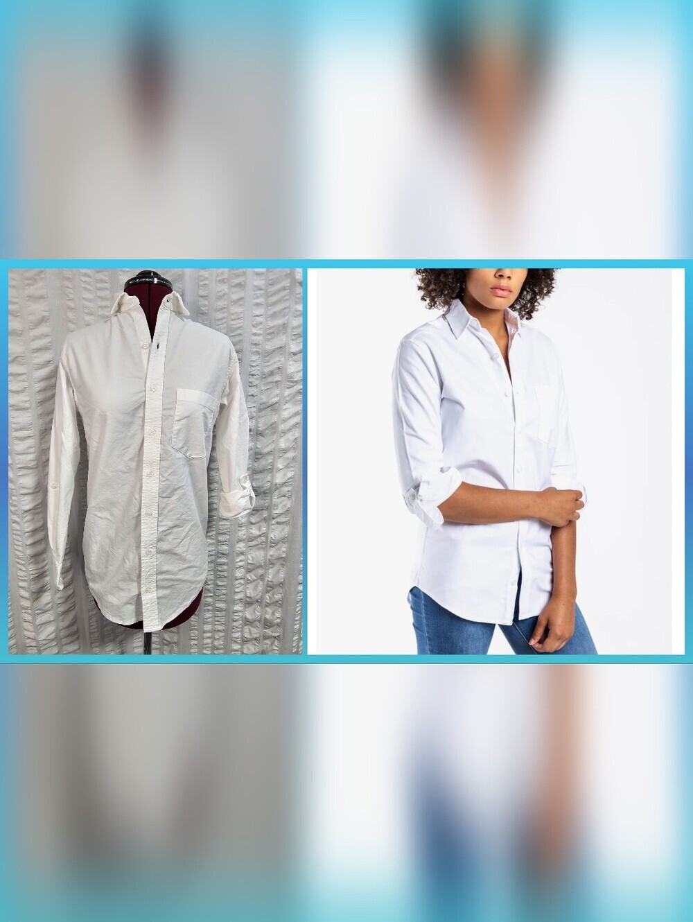 Emily Phillips Cotton White Oxford Girlfriend White Button Down Shirt Classic